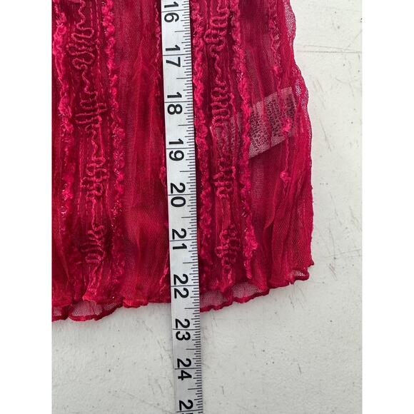 Vtg Kaelyn Max Womens Babydoll Top Size L Fairy Vamp Sexy Y2K Whimsigoth Red - Picture 13 of 15